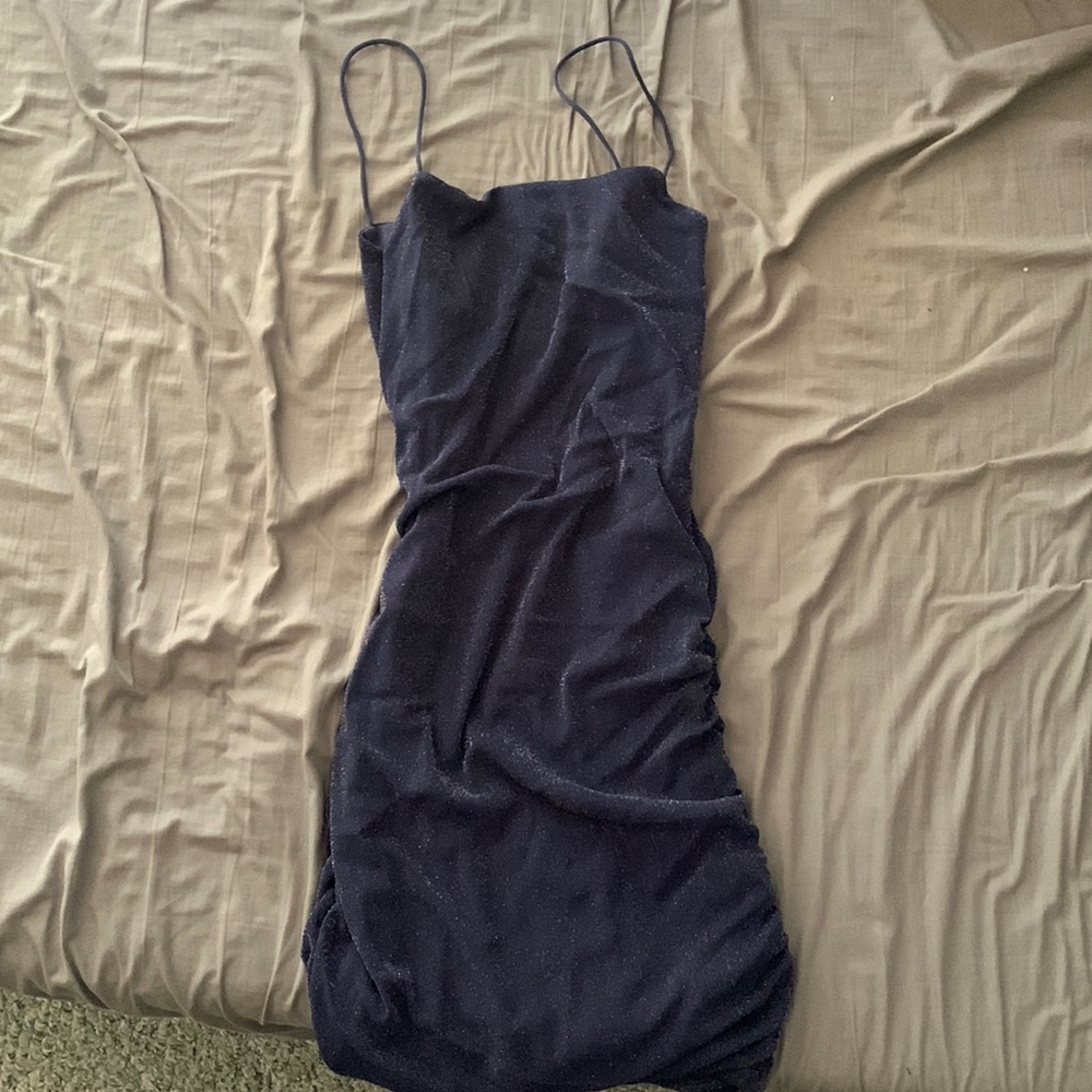 shein dress royal blue sparkly